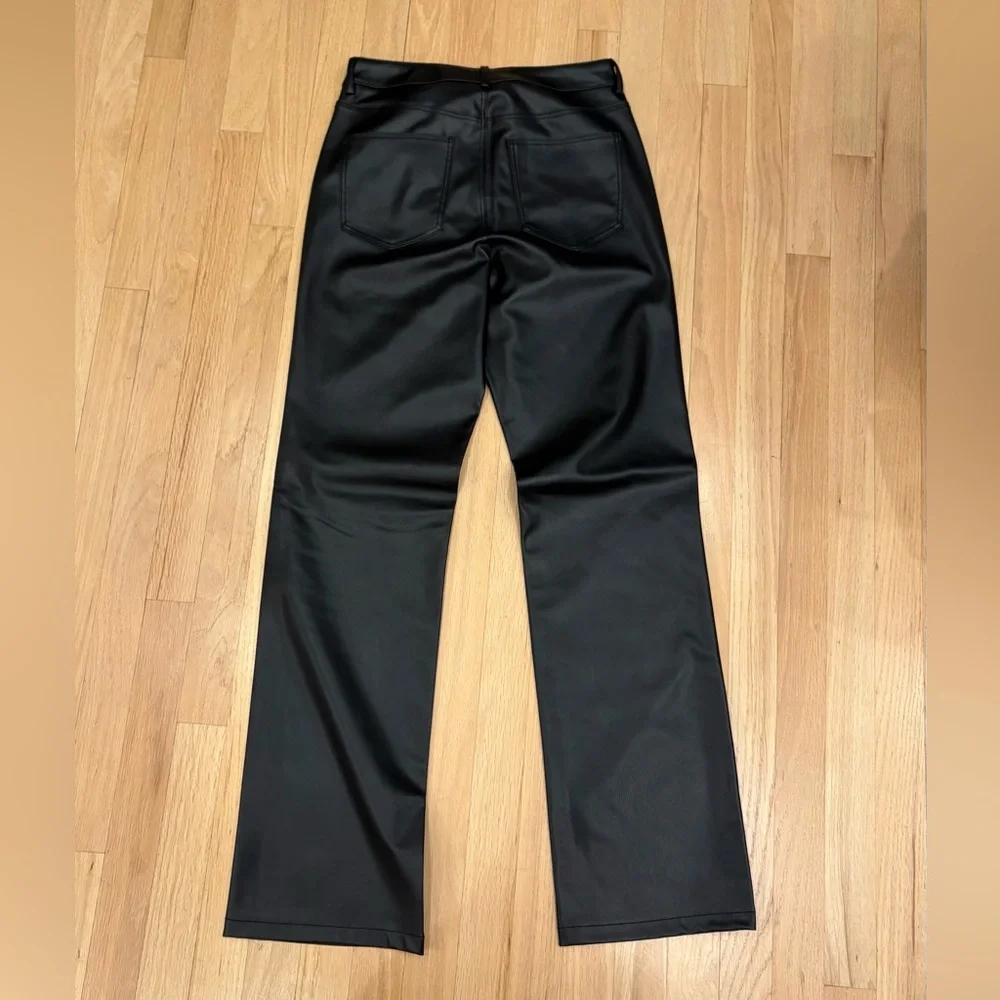 Black faux leather Zara pants - Picture 3 of 3
